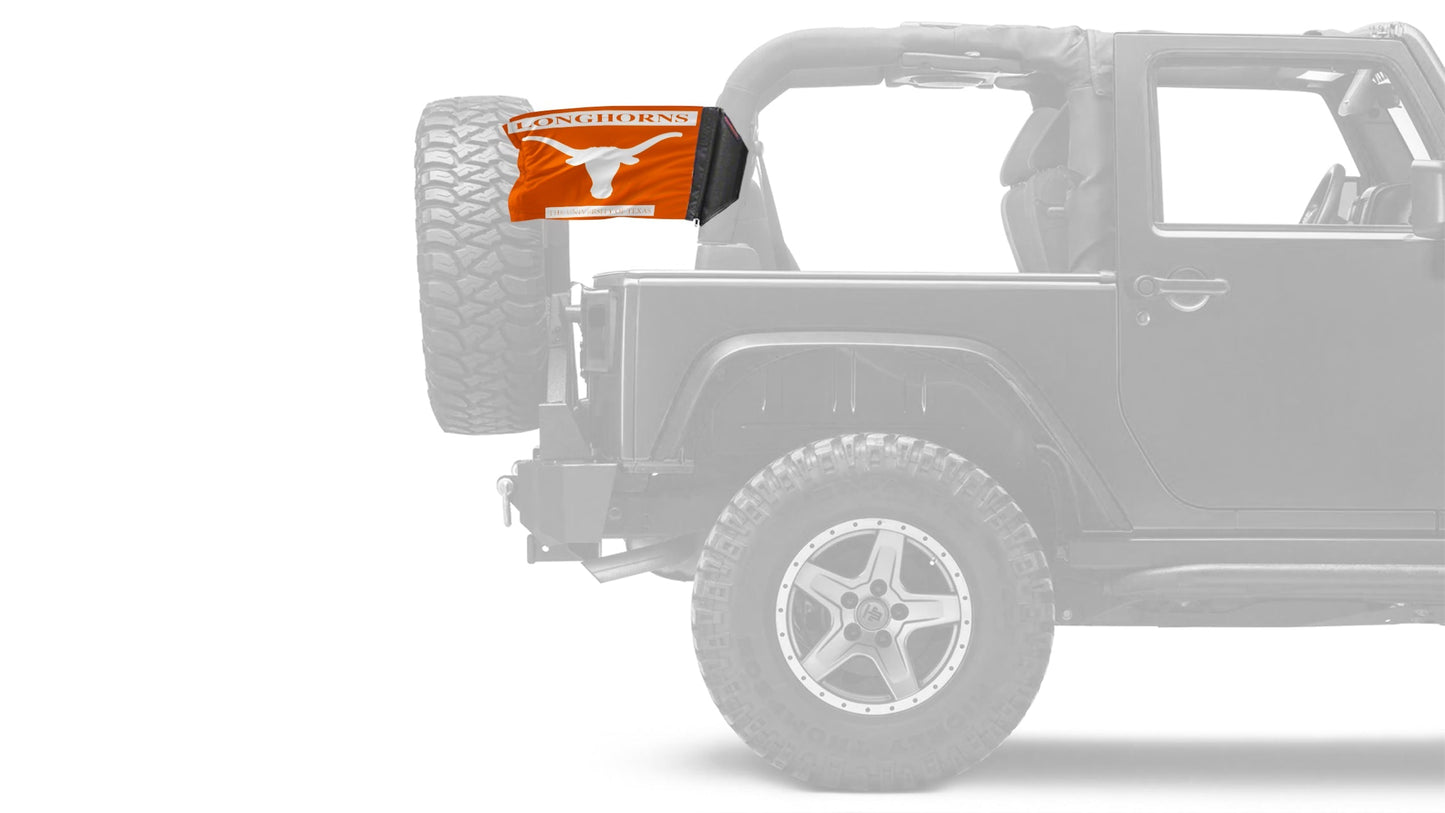 Texas Longhorns 11"x17" Forever Wave Flag for Jeep Wrangler JLU 4-Door 2018-Present