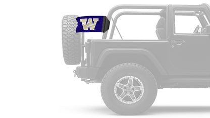 Washington Huskies 11"x17" Forever Wave Flag for Jeep Wrangler CJ-7 and CJ-8 1976-1986