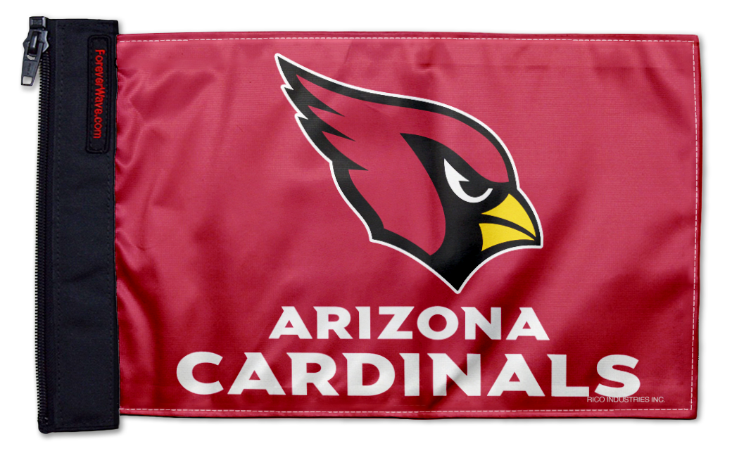 Arizona Cardinals 11"x17" Forever Wave Flag for Jeep Wrangler CJ-7 and CJ-8 1976-1986