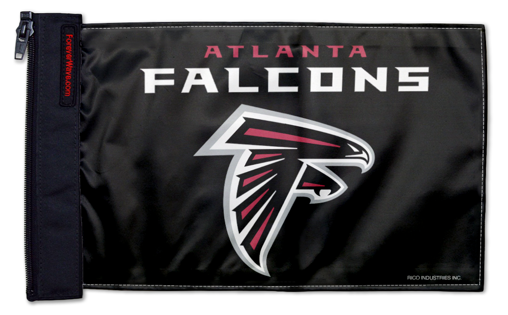 Atlanta Falcons 11"x17" Forever Wave Flag for Jeep Wrangler JK 2-Door 2007-2018