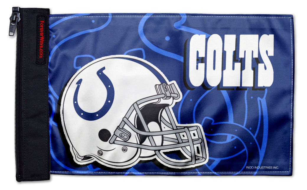 Indianapolis Colts 11"x17" Forever Wave Flag for Jeep Wrangler LJ 2003-2006