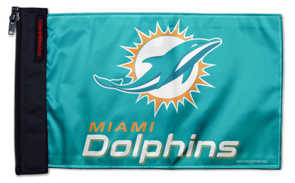 Miami Dolphins 11"x17" Forever Wave Flag for Jeep Wrangler JK 2-Door 2007-2018