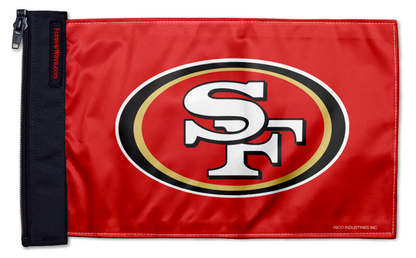San Francisco 49ers 11"x17" Forever Wave Flag for Jeep Wrangler CJ-7 and CJ-8 1976-1986