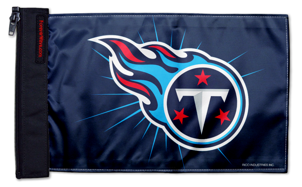 Tennessee Titans 11"x17" Forever Wave Flag for Jeep Wrangler JLU 4-Door 2018-Present