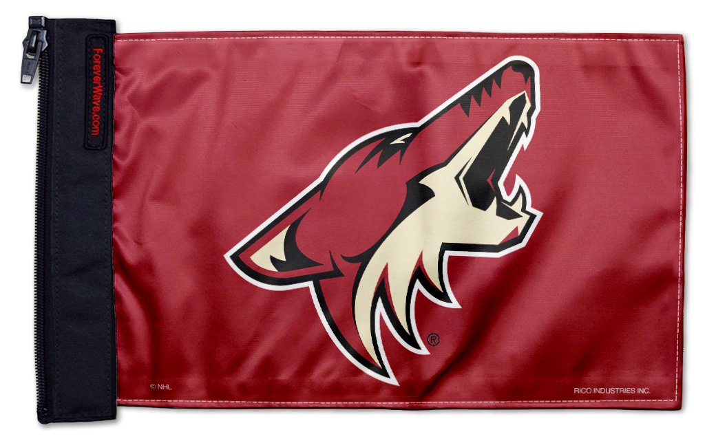 Arizona Coyotes 11"x17" Forever Wave Flag for Jeep Wrangler JK 2-Door 2007-2018