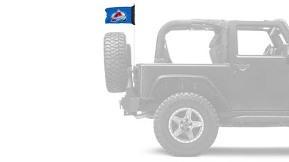 Colorado Avalanche 11"x17" Forever Wave Flag for Jeep Wrangler CJ-7 and CJ-8 1976-1986