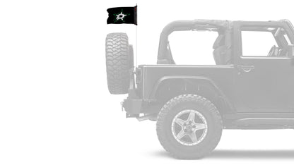 Dallas Stars 11"x17" Forever Wave Flag for Jeep Wrangler JKU 4-Door 2007-2018