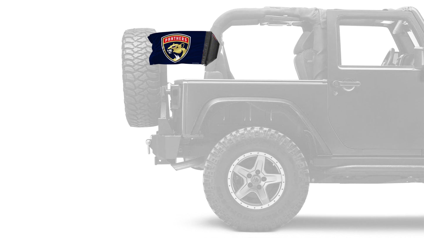Florida Panthers 11"x17" Forever Wave Flag for Jeep Wrangler YJ 1986-1995