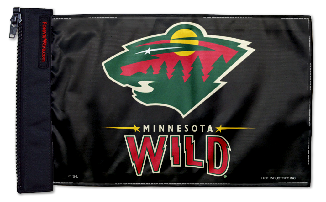 Minnesota Wild 11"x17" Forever Wave Flag for Jeep Wrangler JLU 4-Door 2018-Present