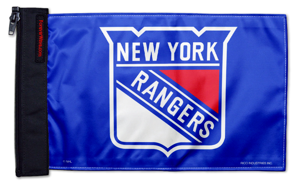 New York Rangers 11"x17" Forever Wave Flag for Jeep Wrangler JKU 4-Door 2007-2018