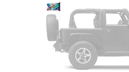 Sea Turtles 12"x18" Forever Wave Flag for Jeep Wrangler JL 2-Door 2018-Present