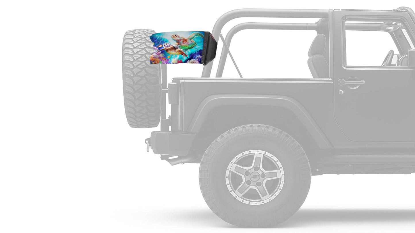 Sea Turtles 12"x18" Forever Wave Flag for Jeep Wrangler CJ-7 and CJ-8 1976-1986