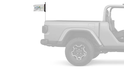 Tuna 12"x18" Forever Wave Flag for Jeep Wrangler JL 2-Door 2018-Present