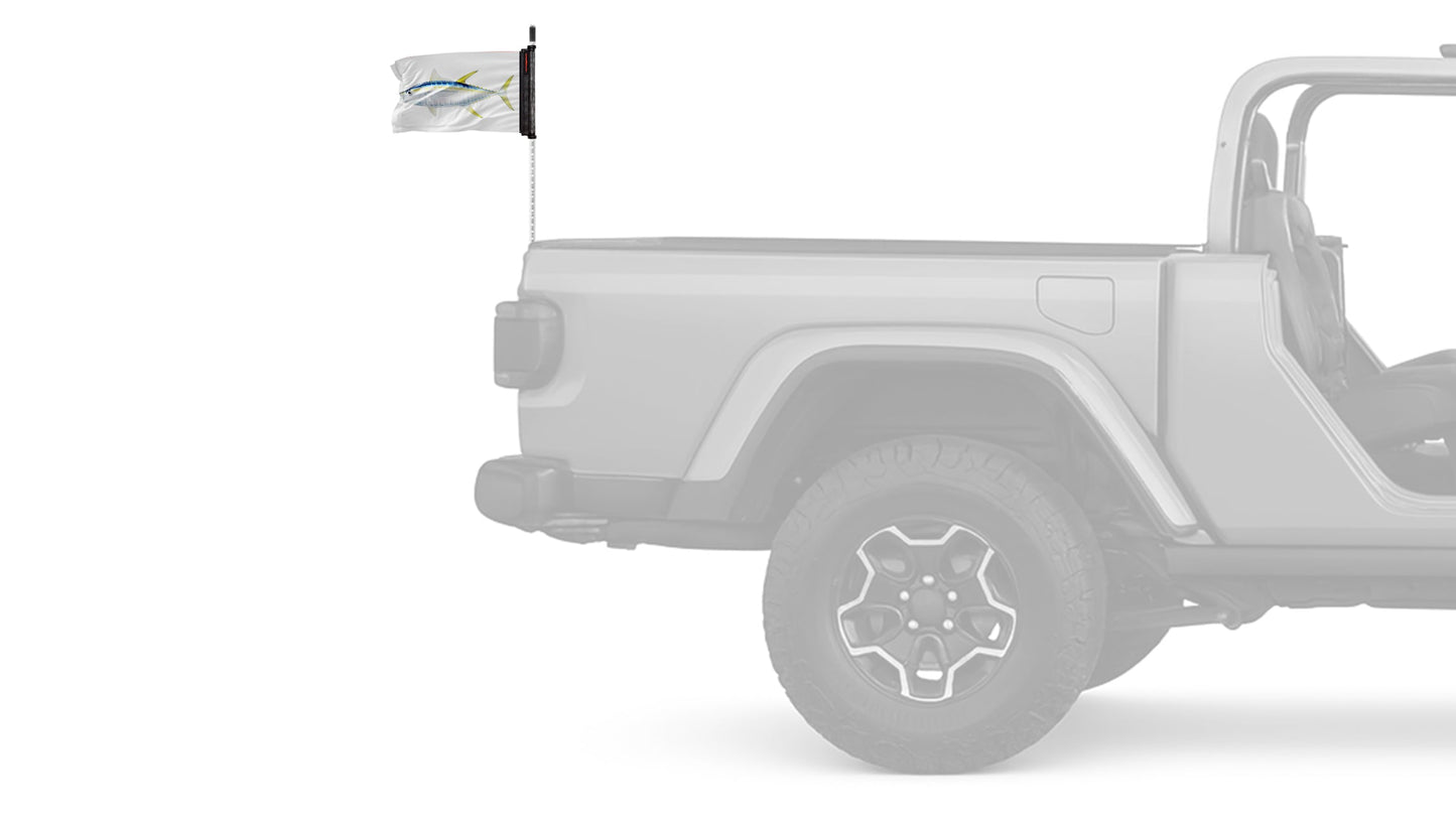 Tuna 12"x18" Forever Wave Flag for Jeep Wrangler CJ-7 and CJ-8 1976-1986