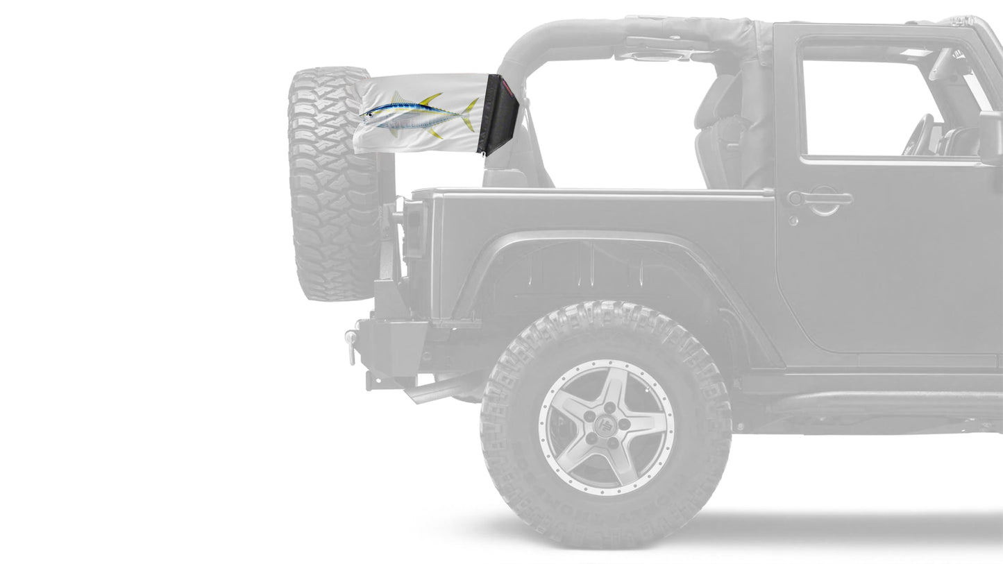 Tuna 12"x18" Forever Wave Flag for Jeep Wrangler JK 2-Door 2007-2018
