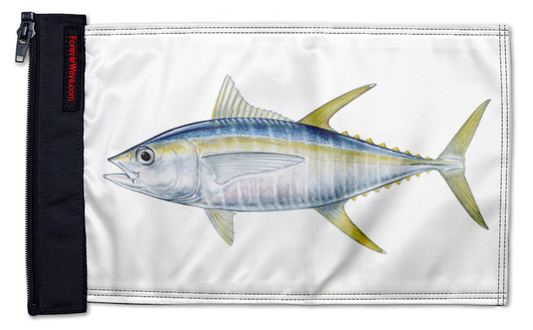 Tuna 12"x18" Forever Wave Flag for Jeep Wrangler YJ 1986-1995