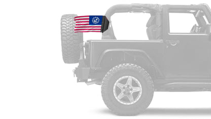 US Nautical Yacht Ensign 12"x18" Forever Wave Flag for Jeep Wrangler YJ 1986-1995