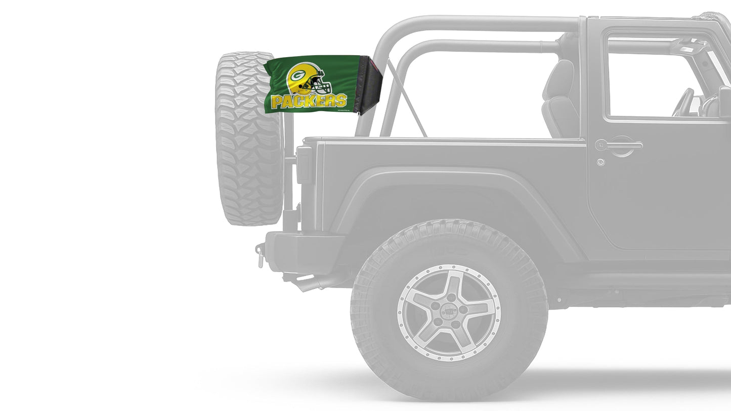 Green Bay Packers 11"x17" Forever Wave Flag for Jeep Wrangler CJ-7 and CJ-8 1976-1986
