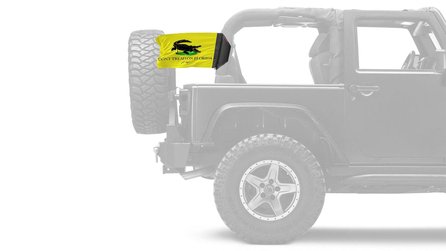 Don't Tread On Florida 12"x18" Forever Wave Flag for Jeep Wrangler JK 2-Door 2007-2018