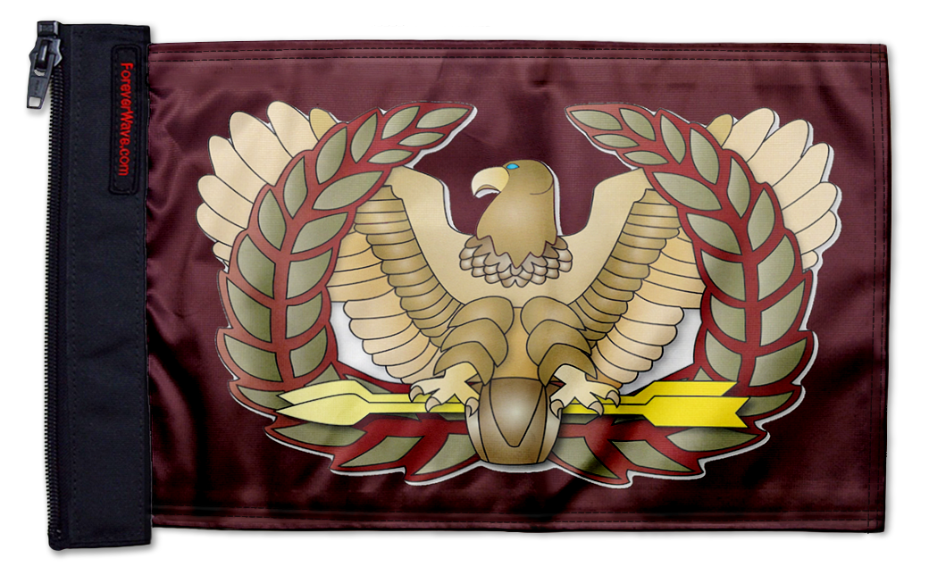 Eagle Rising 12"x18" Forever Wave Flag for Jeep Wrangler JK 2-Door 2007-2018