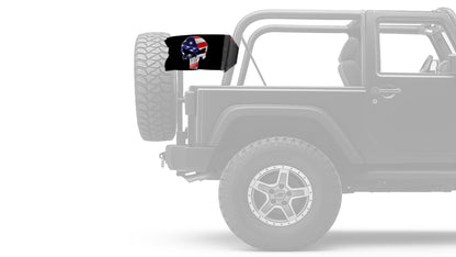 Punisher USA 12"x18" Forever Wave Flag for Jeep Wrangler CJ-7 and CJ-8 1976-1986