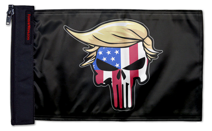 Trump Punisher 12"x18" Forever Wave Flag for Jeep Wrangler JK 2-Door 2007-2018