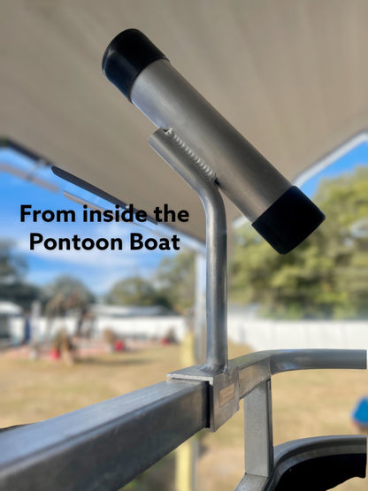 9" Left Angle Pontoon Boat Fishing Rod Holder