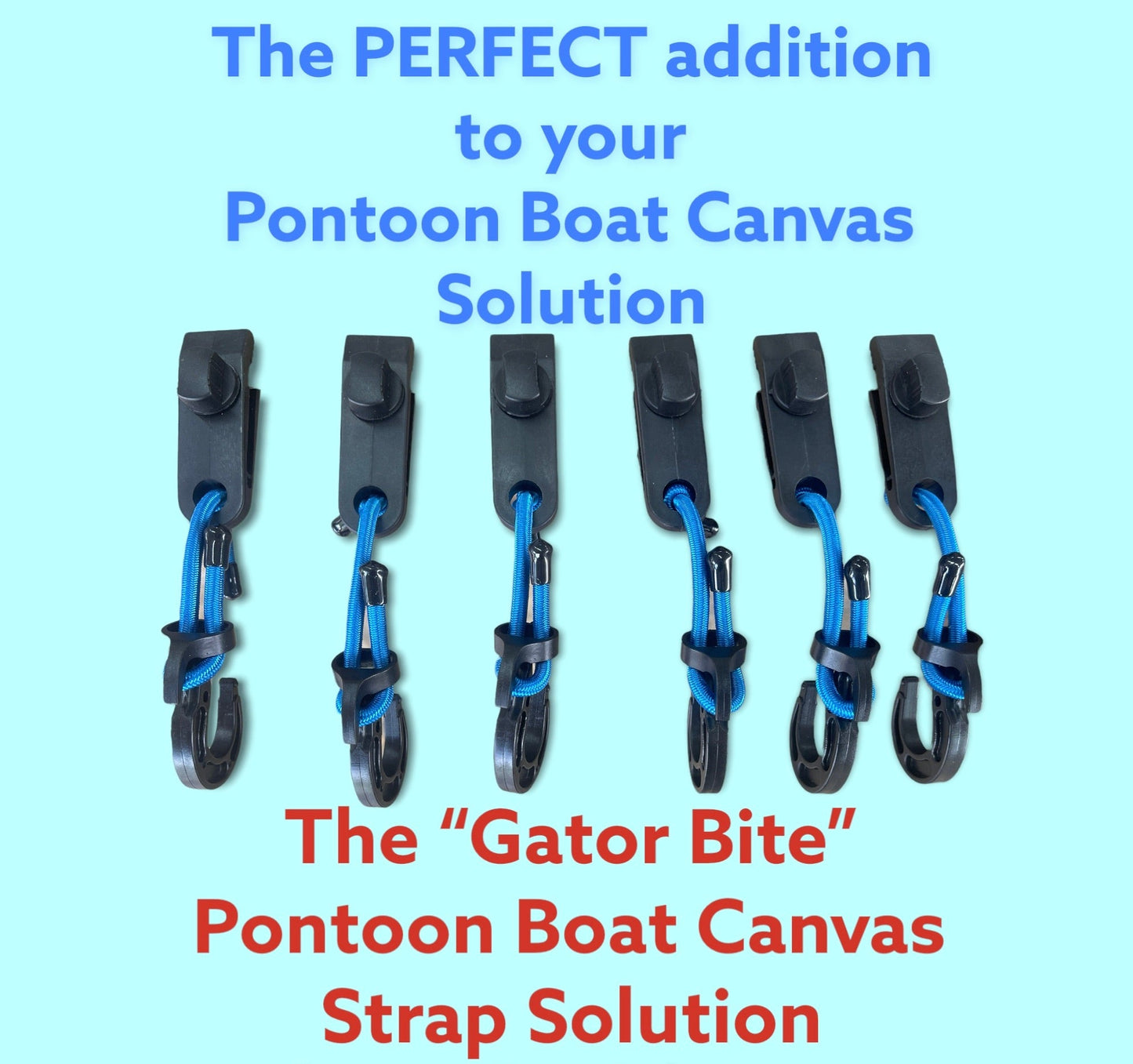 22′-26′ Pontoon Boat Canvas Solution with 9″ Rise with 18 Gator Bites