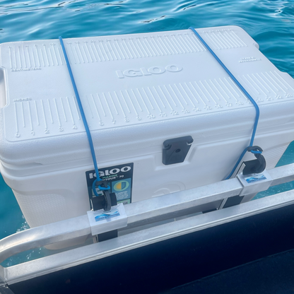 Pontoon Boat Super Cooler Solution with Storage Rack