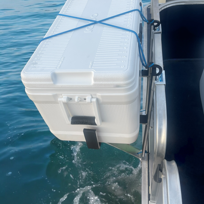Pontoon Boat Super Cooler Solution with Storage Rack