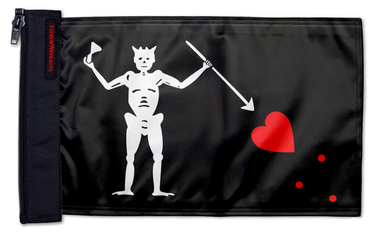 Blackbeard 12"x18" Forever Wave Flag for Jeep Wrangler TJ 1996-2006