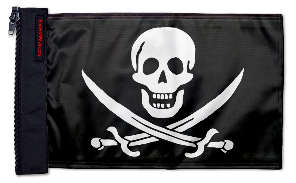 Jack Rackham 12"x18" Forever Wave Flag for Jeep Wrangler LJ 2003-2006