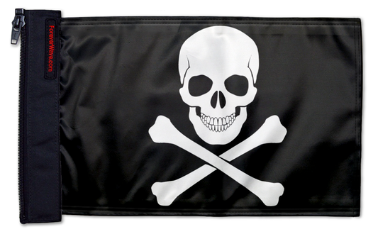 Jolly Roger 12"x18" Forever Wave Flag for Jeep Wrangler LJ 2003-2006