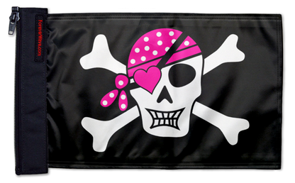 Pink Pirate 12"x18" Forever Wave Flag for Jeep Wrangler CJ-7 and CJ-8 1976-1986