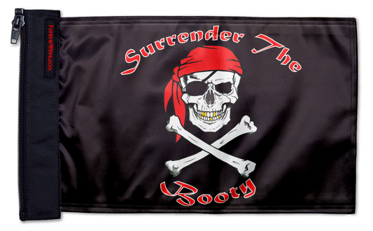 Surrender The Booty 12"x18" Forever Wave Flag for Jeep Wrangler CJ-7 and CJ-8 1976-1986