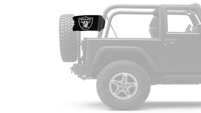 Las Vegas Raiders 11"x17" Forever Wave Flag for Jeep Wrangler CJ-7 and CJ-8 1976-1986
