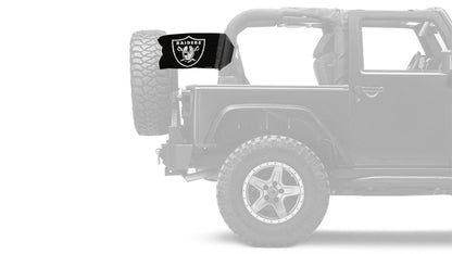 Las Vegas Raiders 11"x17" Forever Wave Flag for Jeep Wrangler JLU 4-Door 2018-Present
