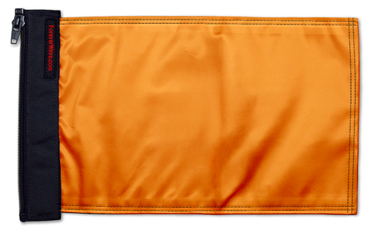 Solid Color Orange 12"x18" Forever Wave Flag for Jeep Wrangler JKU 4-Door 2007-2018