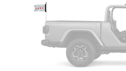 City of Chicago 12"x18" Forever Wave Flag for Jeep Wrangler JLU 4-Door 2018-Present