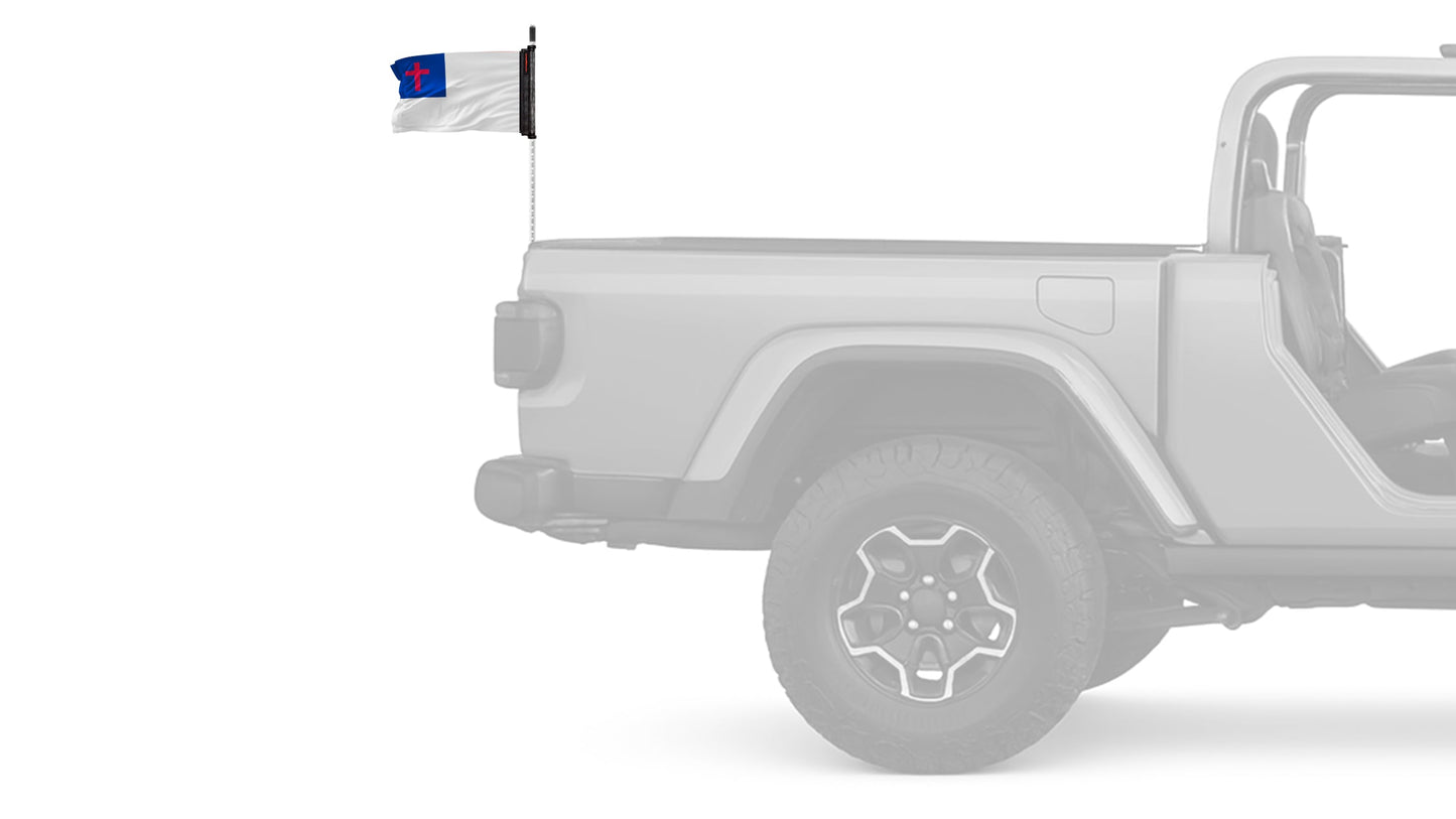 Christian 12"x18" Forever Wave Flag for Jeep Wrangler JL 2-Door 2018-Present