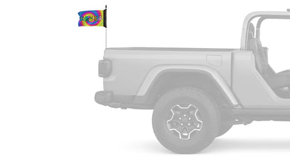 Grateful Dead Dancing Bears 12"x18" Forever Wave Flag for Jeep Wrangler JL 2-Door 2018-Present