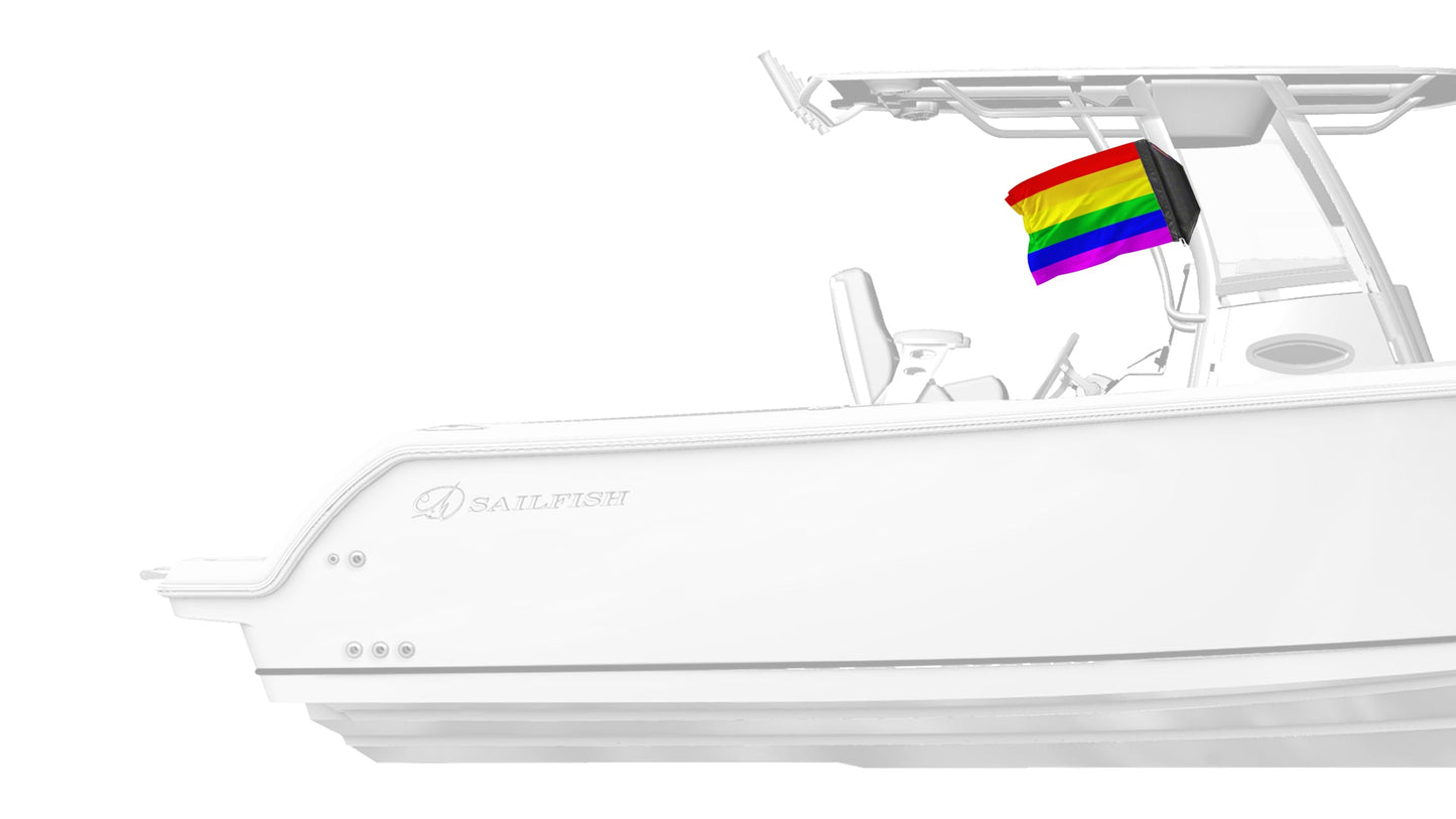 Rainbow 12"x18" Forever Wave Flag