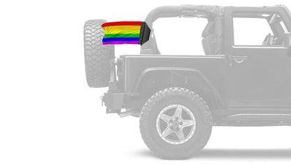 Rainbow 12"x18" Forever Wave Flag for Jeep Wrangler TJ 1996-2006