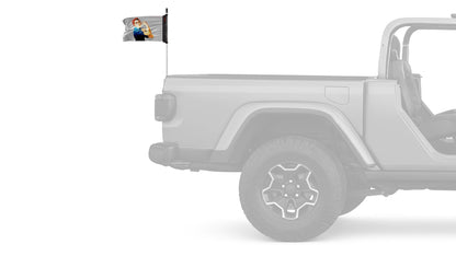 Rosie The Riveter 12"x18" Forever Wave Flag for Jeep Wrangler JK 2-Door 2007-2018