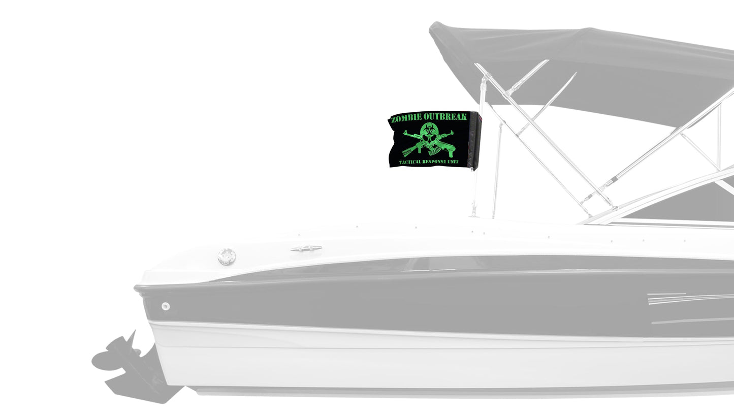 Zombie Outbreak Tactical Response Unit 12"x18" Forever Wave Flag
