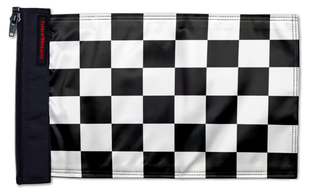 Checkered 12"x18" Forever Wave Flag for Bronco