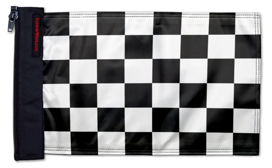 Checkered 12"x18" Forever Wave Flag for Jeep Wrangler LJ 2003-2006