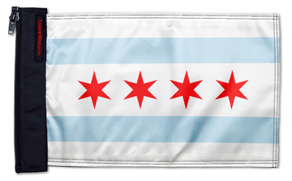 City of Chicago 12"x18" Forever Wave Flag for Jeep Wrangler JLU 4-Door 2018-Present