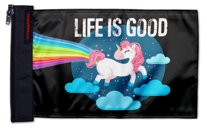 Life Is Good Unicorn 12"x18" Forever Wave Flag for Jeep Wrangler TJ 1996-2006