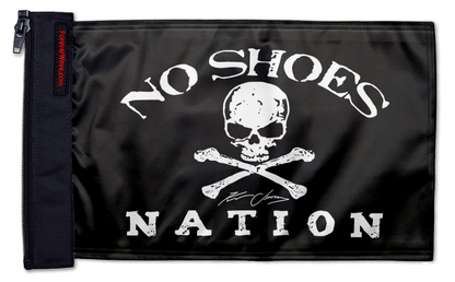 No Shoes Nation 12"x18" Forever Wave Flag for Jeep Wrangler JLU 4-Door 2018-Present